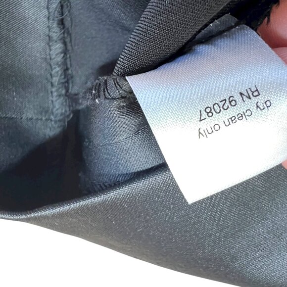 Saks Fifth Avenue Black Silk Blend Ruched Sleeveless Party Dress Size 12 - Picture 13 of 13